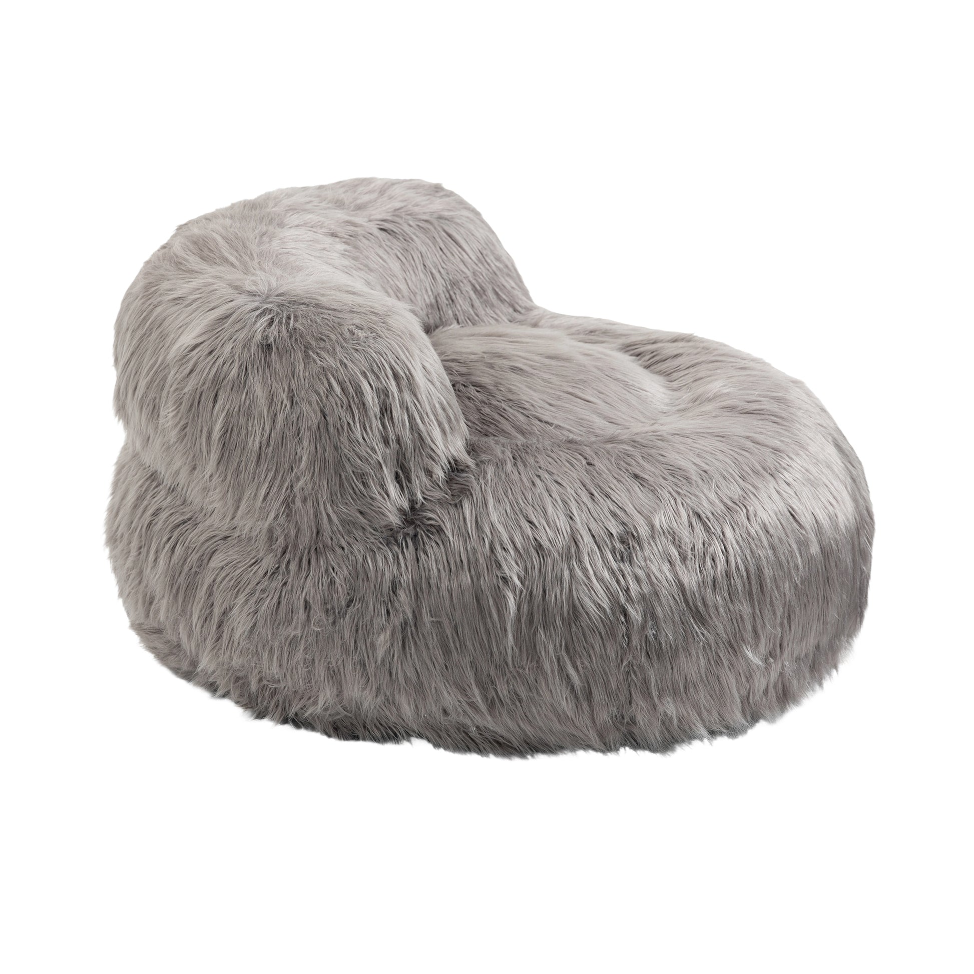 Coolmore Bean Bag Chair, Floor Sofa With Handle,Accent Sofa Chair With Ottoman For Gaming Reading Relaxing Gray Gray Plush
