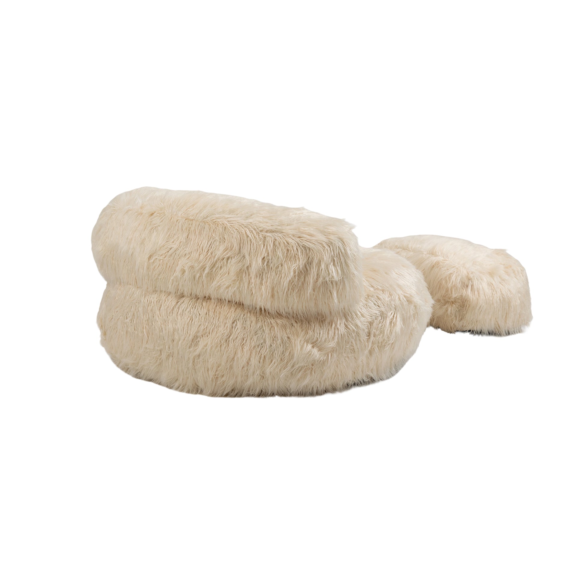 Coolmore Bean Bag Chair, Floor Sofa With Handle,Accent Sofa Chair With Ottoman For Gaming Reading Relaxing Beige Beige Foam Plush