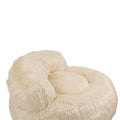 Coolmore Bean Bag Chair, Floor Sofa With Handle,Accent Sofa Chair With Ottoman For Gaming Reading Relaxing Beige Beige Foam Plush