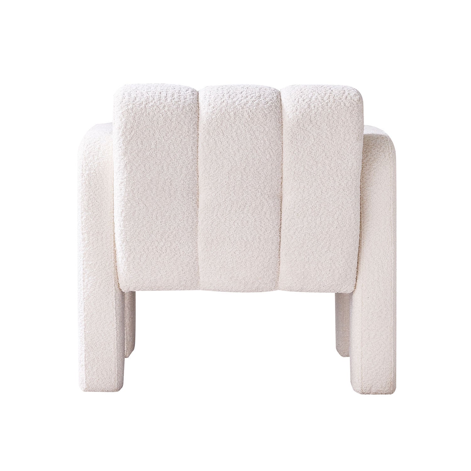 31.10" Wide Boucle Upholstered Accent Chair Beige Primary Living Space Modern Fiber Foam And Polyester Fiber Pad Boucle