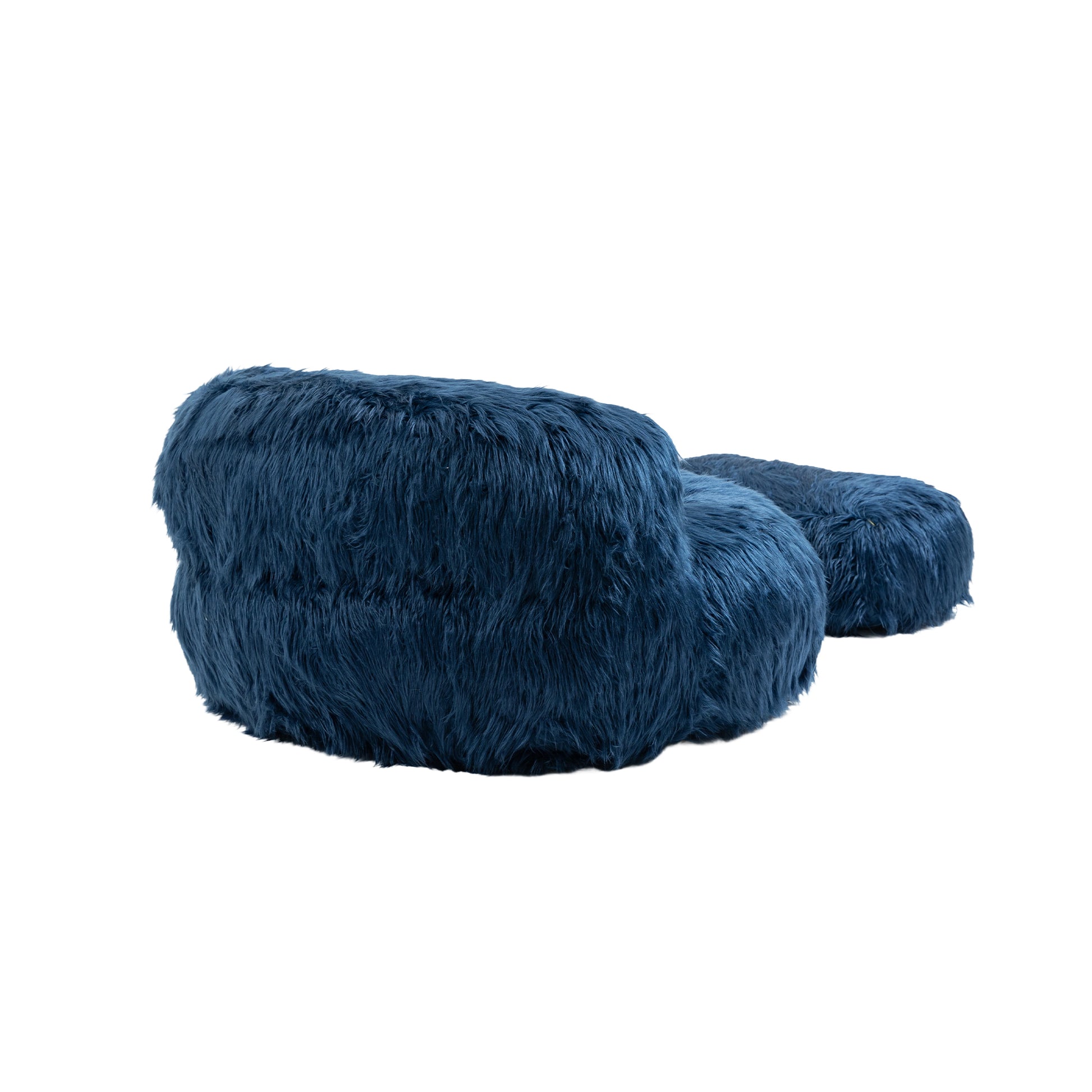 Coolmore Bean Bag Chair, Floor Sofa With Handle,Accent Sofa Chair With Ottoman For Gaming Reading Relaxing Navy Navy Foam Plush