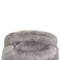 Coolmore Bean Bag Chair, Floor Sofa With Handle,Accent Sofa Chair With Ottoman For Gaming Reading Relaxing Gray Gray Plush