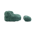 Coolmore Bean Bag Chair, Floor Sofa With Handle,Accent Sofa Chair With Ottoman For Gaming Reading Relaxing Mint Green Mint Green Plush