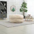 Coolmore Bean Bag Chair, Floor Sofa With Handle,Accent Sofa Chair With Ottoman For Gaming Reading Relaxing Beige Beige Foam Plush