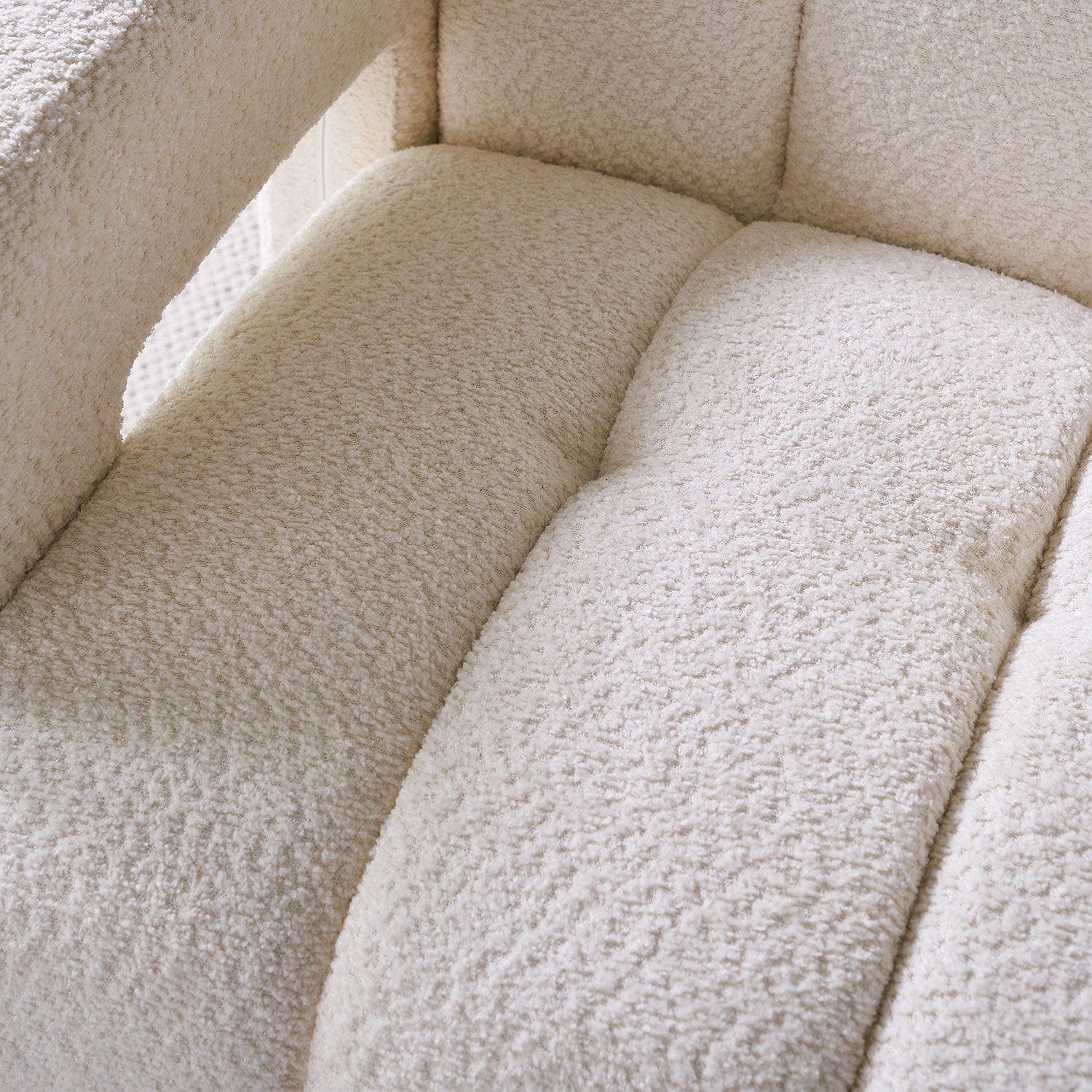 31.10" Wide Boucle Upholstered Accent Chair Beige Primary Living Space Modern Fiber Foam And Polyester Fiber Pad Boucle