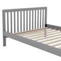 Convertible Crib Full Size Bed With Changing Table, Gray Gray Solid Wood