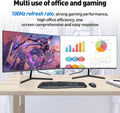 Sansui Computer Monitors 27 Inch 100Hz Ips Usb Type C Fhd 1080P Hdr10 Built In Speakers Hdmi Dp Game Rts Fps Tilt Adjustable For Working And Gaming Es 27X3 Type C Cable & Hdmi Cable Included Black Pvc