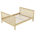 Convertible Crib Full Size Bed With Changing Table, Natural Natural Solid Wood