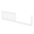 Convertible Crib Full Size Bed With Changing Table, White White Solid Wood