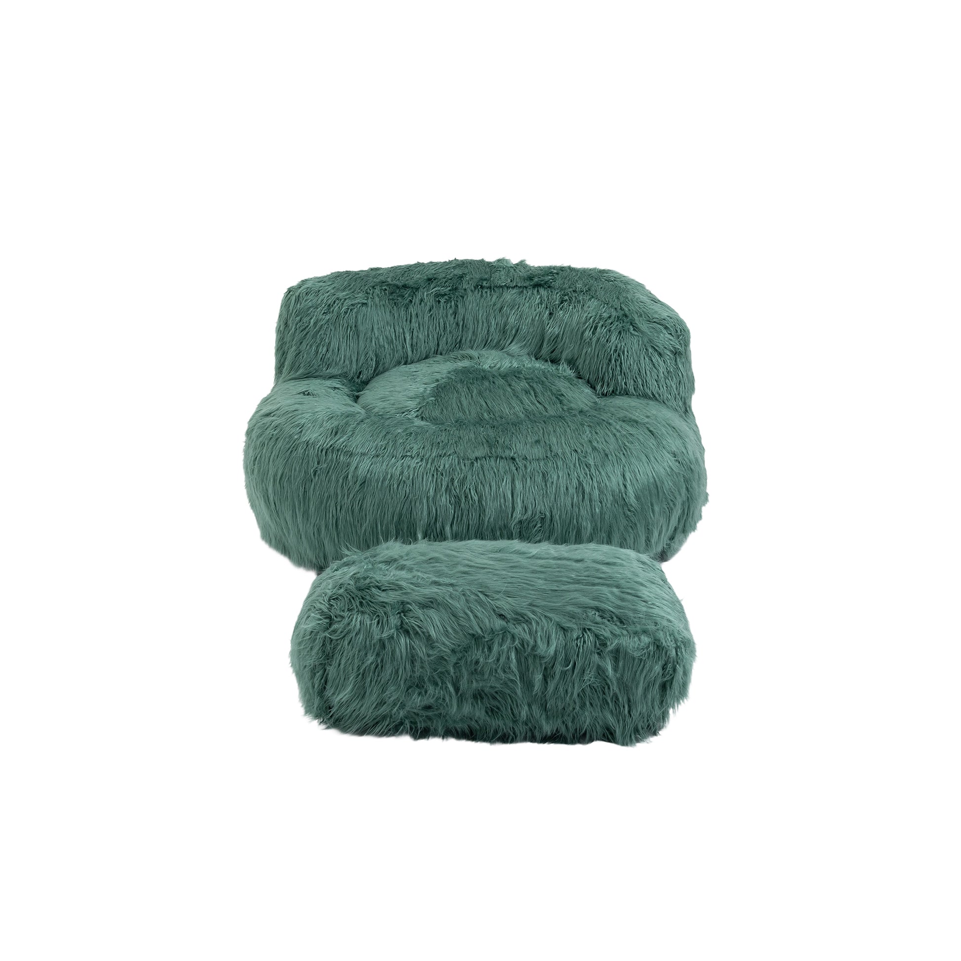 Coolmore Bean Bag Chair, Floor Sofa With Handle,Accent Sofa Chair With Ottoman For Gaming Reading Relaxing Mint Green Mint Green Plush