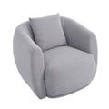 Upholstered Sofa Set,Modern Arm Chair For Living Room And Bedroom,With 5 Pillows Grey Polyester