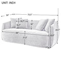 Upholstered Sofa,Modern Arm Chair For Living Room And Bedroom,With 4 Pillows Grey Polyester