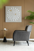 Gray Accent Chair, Fabric Upholstered Comfy Reading Armchair For Living Room, Bedroom Single Seat Sofa Chair, 27