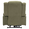 Massage Recliner,Power Lift Chair For Elderly With Adjustable Massage And Heating Function,Recliner Chair With Infinite Position And Side Pocket For Living Room ,Green Green Foam Corduroy