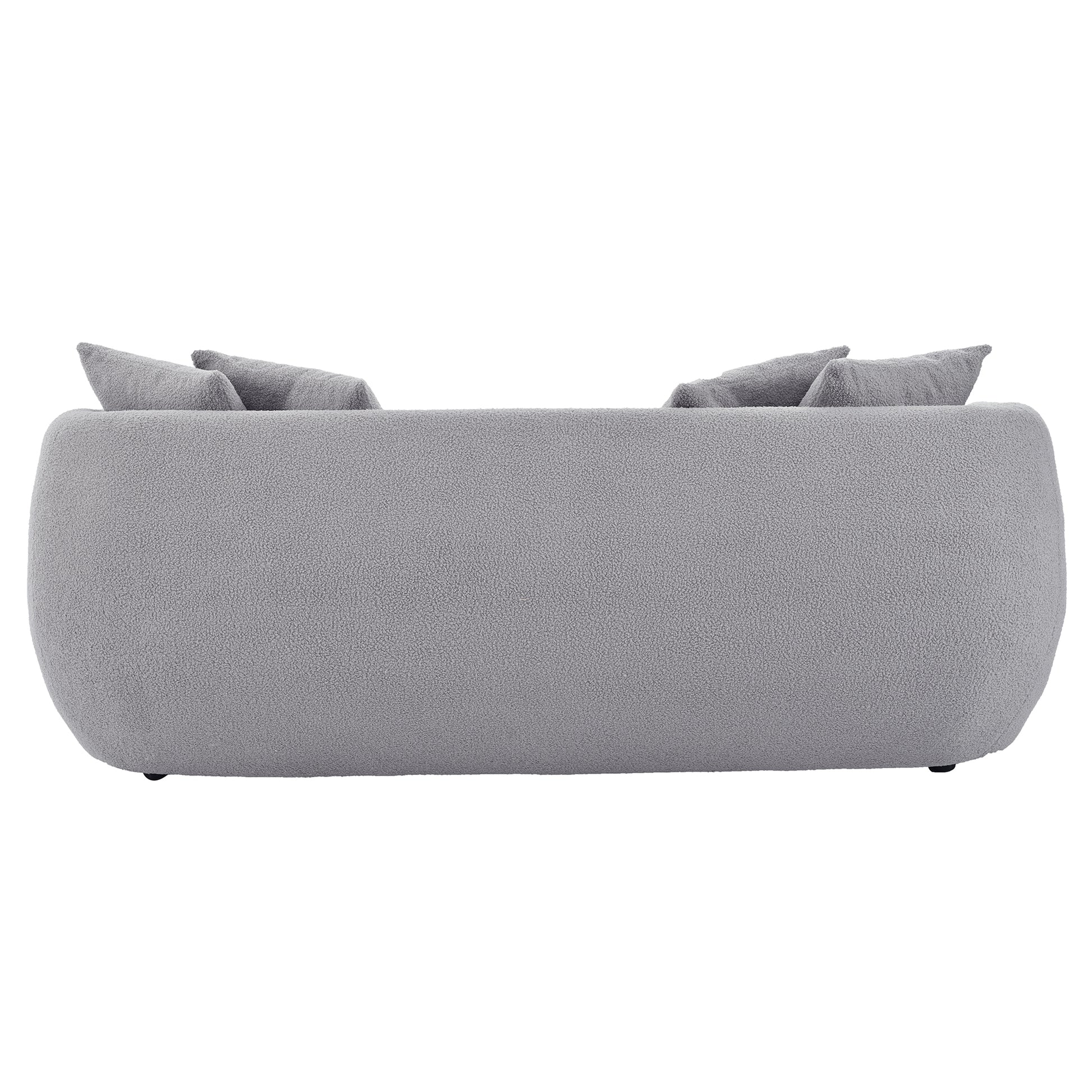 Upholstered Sofa,Modern Arm Chair For Living Room And Bedroom,With 4 Pillows Grey Polyester