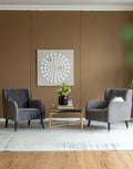 Gray Accent Chair, Fabric Upholstered Comfy Reading Armchair For Living Room, Bedroom Single Seat Sofa Chair, 27