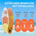 Inflatable Stand Up Paddle Board Simple Deluxe Premium Sup For All S Levels, Pink Paddle Boards For Adults & Youth, Blow Up Stand Up Paddleboards With Accessories & Backpack, Surf Control Orange Aluminium