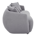 Upholstered Sofa Set,Modern Arm Chair For Living Room And Bedroom,With 5 Pillows Grey Polyester