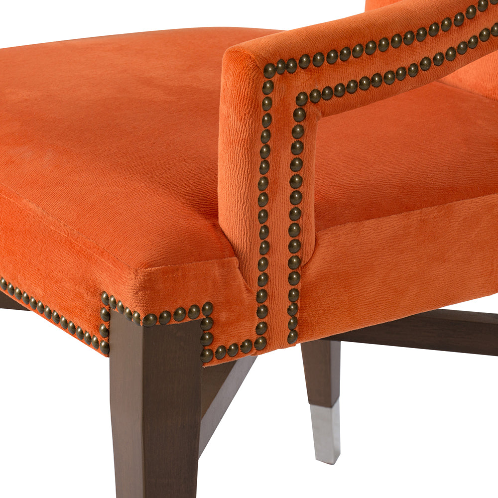 Modern Accent Chair Dining Chairs, Accent Chair For Living Room Dining Room Kitchen, 23" X 24" X 36" Orange Orange Wood