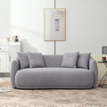 Upholstered Sofa Set,Modern Arm Chair For Living Room And Bedroom,With 5 Pillows Grey Polyester