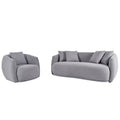 Upholstered Sofa Set,Modern Arm Chair For Living Room And Bedroom,With 5 Pillows Grey Polyester