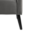 Gray Accent Chair, Fabric Upholstered Comfy Reading Armchair For Living Room, Bedroom Single Seat Sofa Chair, 27