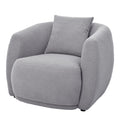 Upholstered Sofa Set,Modern Arm Chair For Living Room And Bedroom,With 5 Pillows Grey Polyester