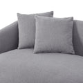 Upholstered Sofa,Modern Arm Chair For Living Room And Bedroom,With 4 Pillows Grey Polyester