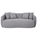 Upholstered Sofa Set,Modern Arm Chair For Living Room And Bedroom,With 5 Pillows Grey Polyester