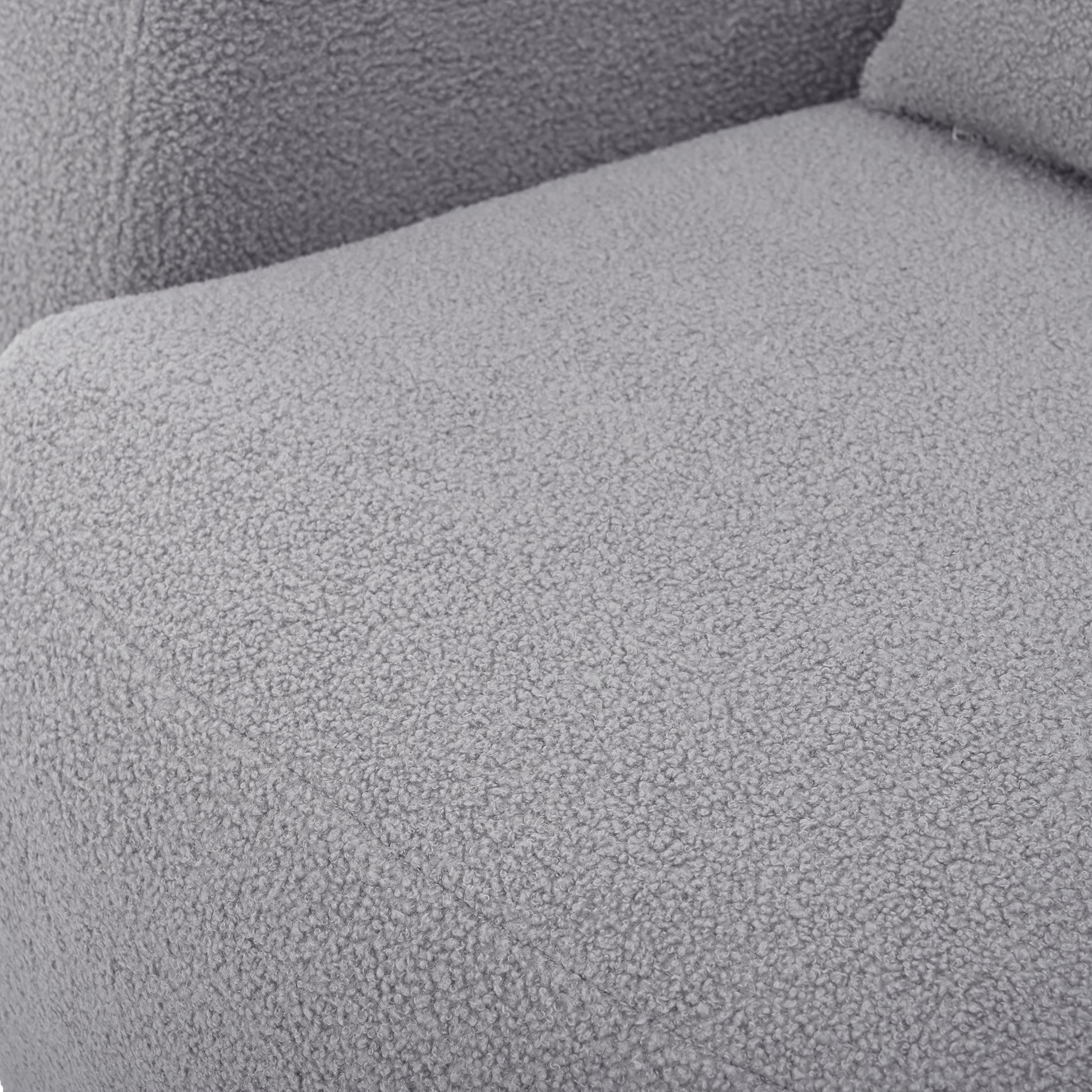 Upholstered Chair,Modern Arm Chair For Living Room And Bedroom,With 1 Pillow Grey Polyester