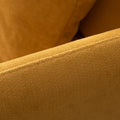 Modern Fabric Accent Armchair,Upholstered Single Sofa Chair,Yellow Cotton Linen 30.7'' Yellow Foam Cotton Linen 1 Seat