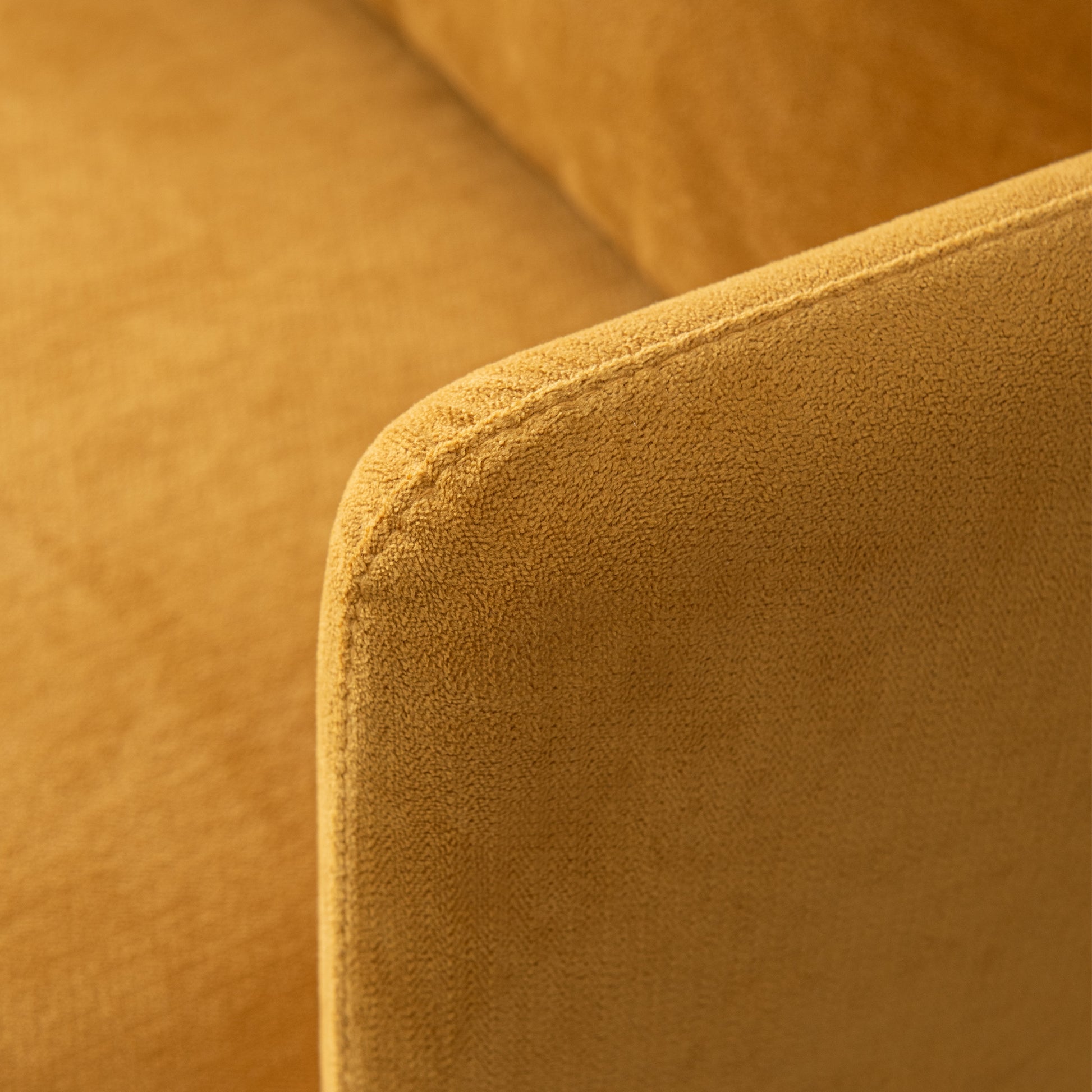 Modern Fabric Accent Armchair,Upholstered Single Sofa Chair,Yellow Cotton Linen 30.7'' Yellow Foam Cotton Linen 1 Seat