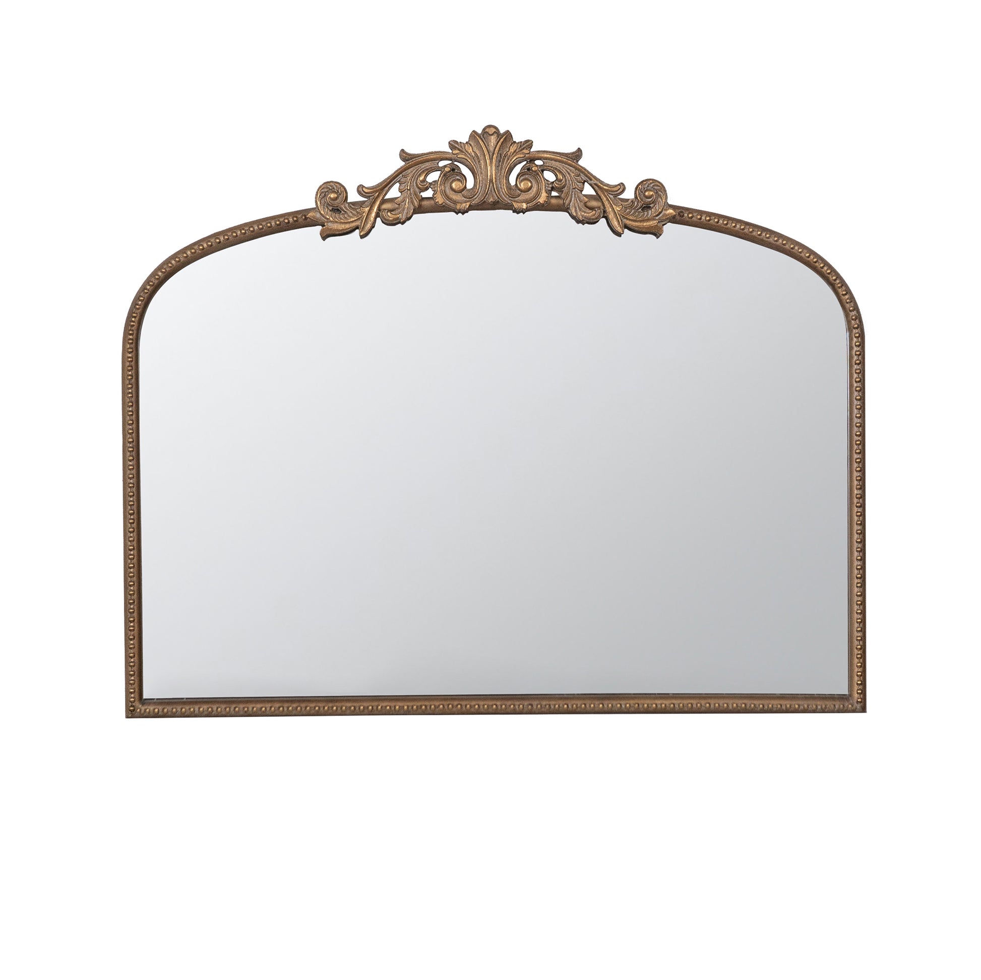 40" X 31" Classic Design Gold Arch Mirror And Baroque Inspired Frame For Living Room Bathrrom Enterway Console Gold Glass