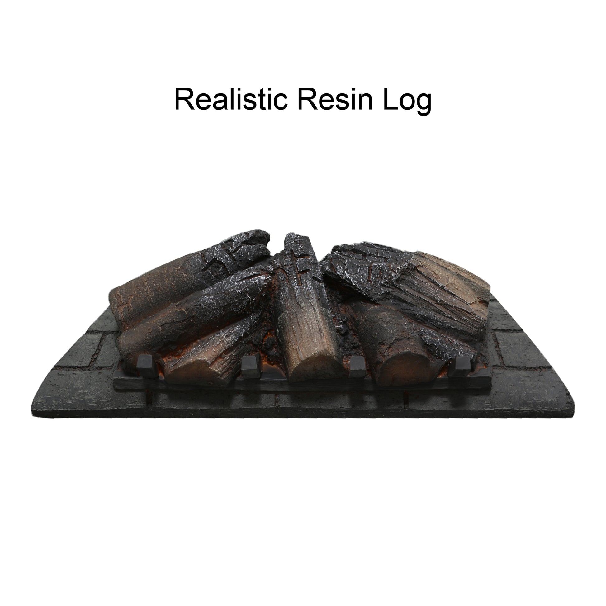 26 Inch Infrared Quartz Heater Fireplace Insert Woodlog Version With Brick Powder Coated Electric Antique Black Vent Free Primary Living Space Yes Insert Tempered Glass Sheet Metal Plastic Electric
