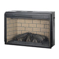 26 Inch Infrared Quartz Heater Fireplace Insert Woodlog Version With Brick Powder Coated Electric Antique Black Vent Free Primary Living Space Yes Insert Tempered Glass Sheet Metal Plastic Electric