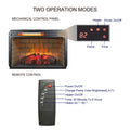 26 Inch Infrared Quartz Heater Fireplace Insert Woodlog Version With Brick Powder Coated Electric Antique Black Vent Free Primary Living Space Yes Insert Tempered Glass Sheet Metal Plastic Electric