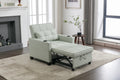 Futon Chair Bed Convertible Chair 3 In 1 Pull Out Sleeper Chair Beds With Usb Ports, Wear Resistant And Anti Scratch, Armchair Bed Sleeper For Living Room Green Leather Green Foam Leather 1 Seat