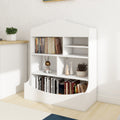 Children'S Multi Functional 7 Shelf Bookcase, Storage Display, Rack, Organizer, White,14.37