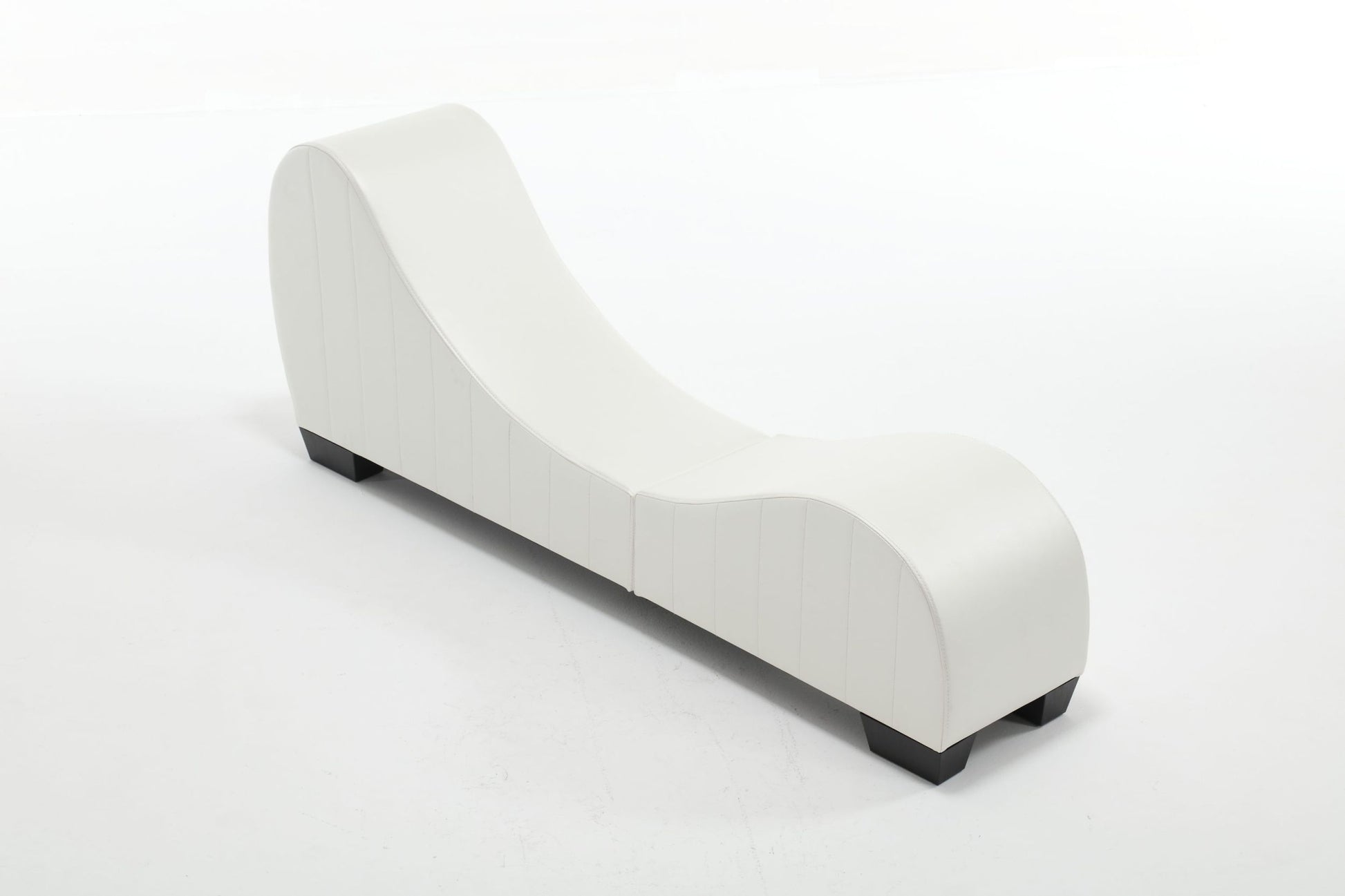 Factory Direct Yoga Chaise Lounge Collection For Stretching & Relaxation Modern Faux Leather Curved Sofa, Modern Faux Leather Curved Sofa, Living Room Bedroom Accent White Primary Living Space American Design,Luxury Plywood Pvc