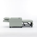 Futon Chair Bed Convertible Chair 3 In 1 Pull Out Sleeper Chair Beds With Usb Ports, Wear Resistant And Anti Scratch, Armchair Bed Sleeper For Living Room Green Leather Green Foam Leather 1 Seat