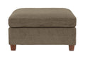Contemporary 1Pc Ottoman Tan Color Chenille Fabric Modular Corner Wedge Sofa Living Room Furniture Tan Contemporary,Modern Rectangle Chenille