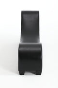 Factory Direct Yoga Chaise Lounge Collection For Stretching & Relaxation Modern Faux Leather Curved Sofa, Modern Faux Leather Curved Sofa, Living Room Bedroom Accent Black American Design Plywood Pvc
