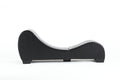 Factory Direct Yoga Chaise Lounge Collection For Stretching & Relaxation Modern Faux Leather Curved Sofa, Modern Faux Leather Curved Sofa, Living Room Bedroom Accent Black American Design Plywood Pvc