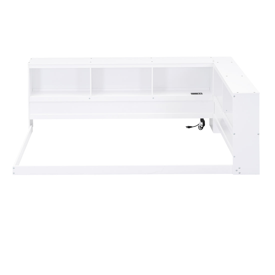 Wood Twin Size Daybed With Storage Cabinets And Usb Ports, White Not Sold Separately Twin White Solid Wood Mdf