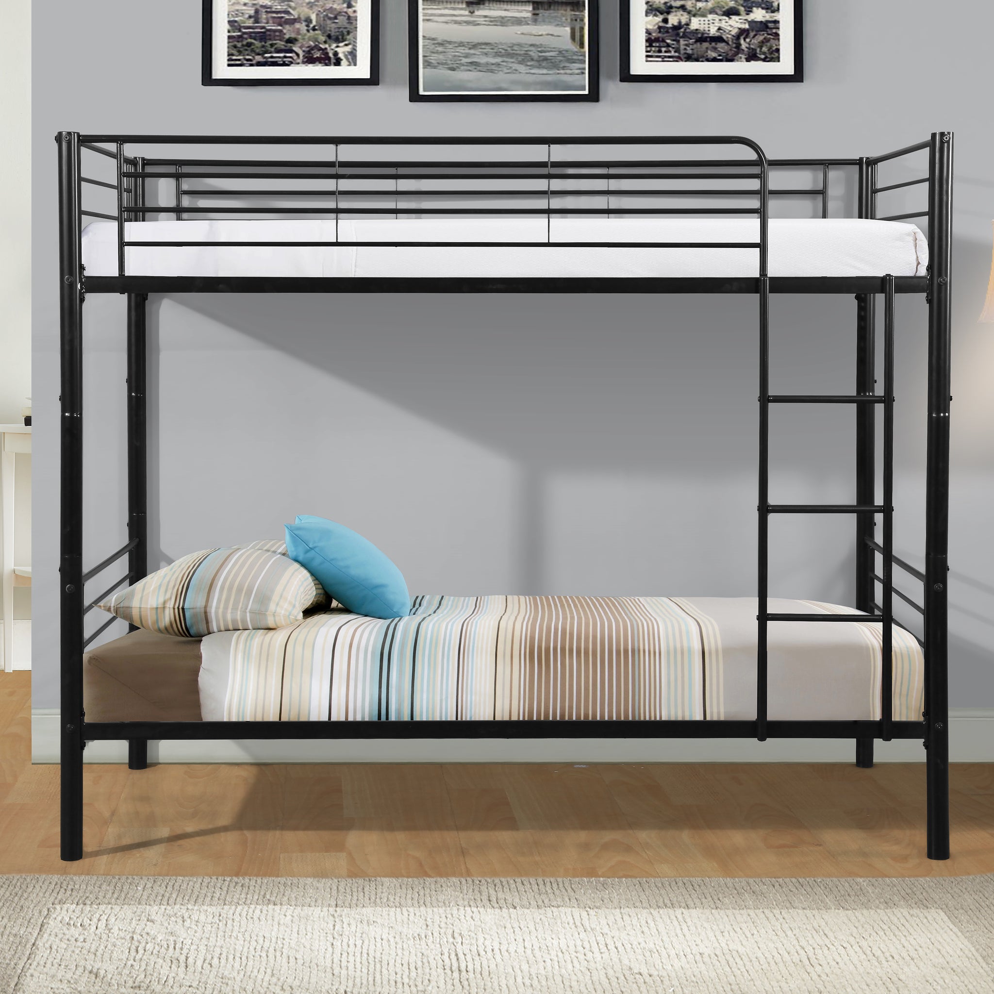 Metal Bunk Bed Black Metal