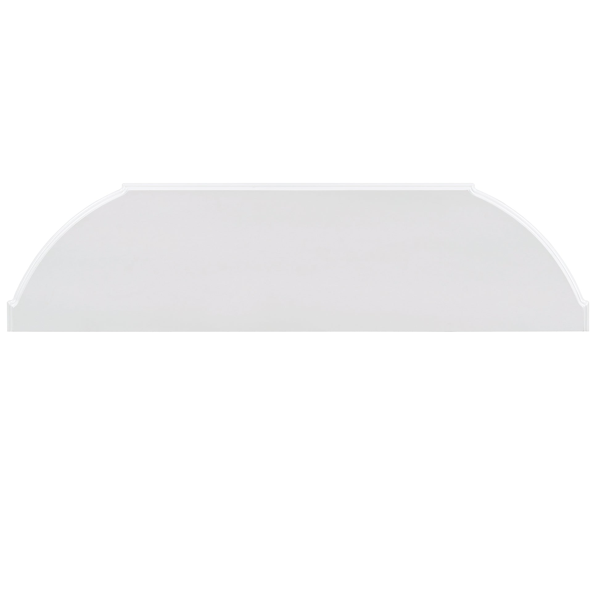 Retro Circular Curved Design Console Table With Open Style Shelf Solid Wooden Frame And Legs Two Top Drawers White, Old Sku: Wf298768Aak White Solid Wood