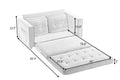 3 Fold Sofa,Convertible Futon Couch Sleeper Sofabed,Space Saving Seat,Pull Out Couch Bed For Living Room,Dark Gray & Light Gray & Beige,Velvet Linen Fabric Beige Velvet Wood Primary Living Space Medium Soft Loose Back Modern Square Arms Velvet 2 Seat