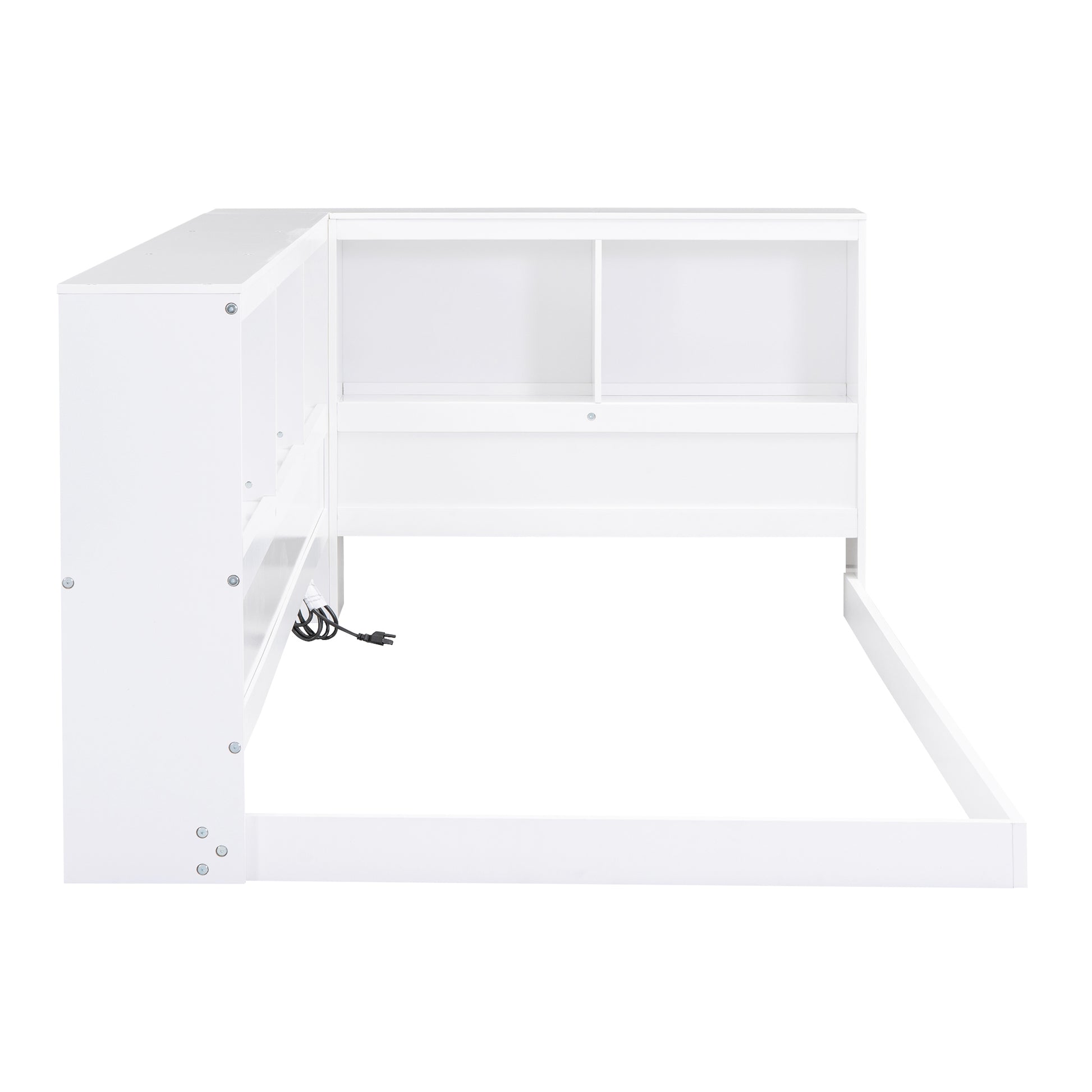 Wood Twin Size Daybed With Storage Cabinets And Usb Ports, White Box Spring Not Required White Wood Solid Wood Mdf