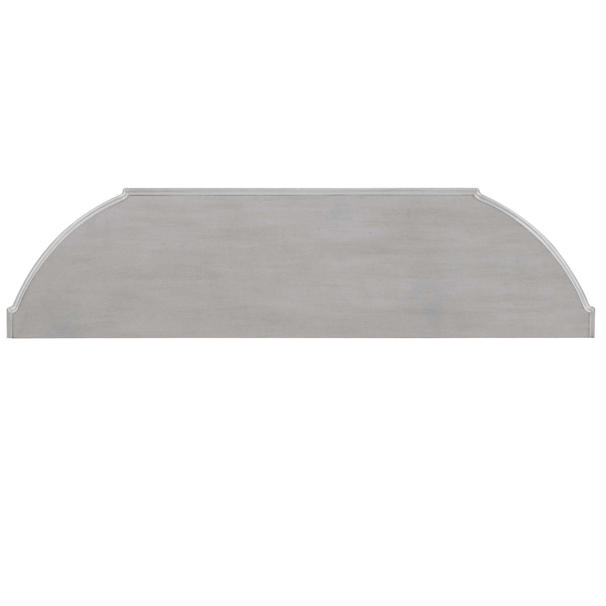 Retro Circular Curved Design Console Table With Open Style Shelf Solid Wooden Frame And Legs Two Top Drawers Gray Wash, Old Sku: Wf298768Aae Gray Wash Solid Wood