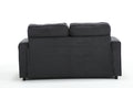 3 Fold Sofa,Convertible Futon Couch Sleeper Sofabed,Space Saving Seat,Pull Out Couch Bed For Living Room,Dark Gray & Light Gray & Beige,Velvet Linen Fabric Dark Gray Velvet